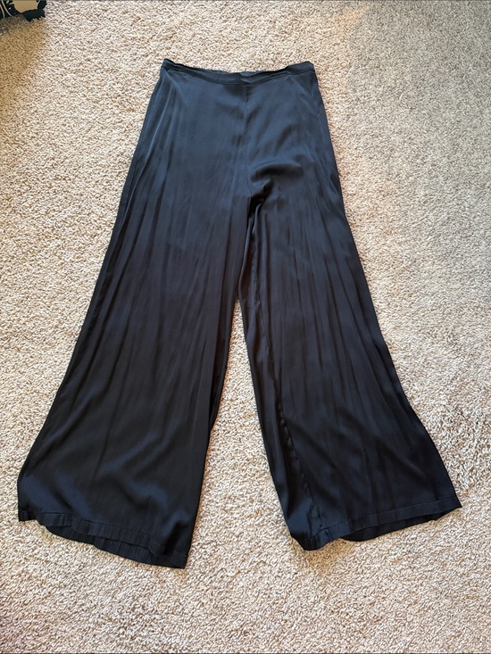 bryn Walker Pants - NWT Bryn Walker Silk Wide Leg Pants Black LargeLagenlook Flowy Luxury